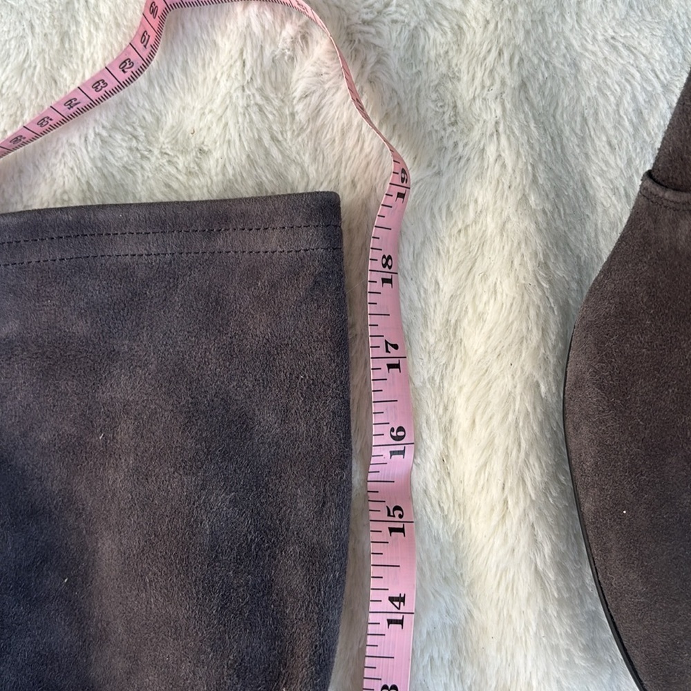 EUC Aquatalia Gray Over the Knee Boots‎ Suede Finish Size 5 Women Leather Heeled - Picture 10 of 10